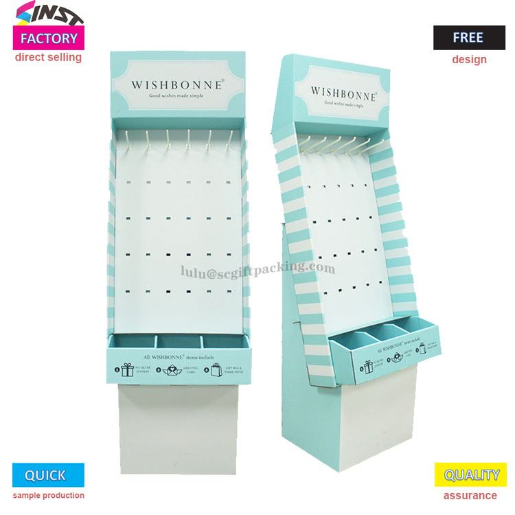Supermarket Pepper Powder Cardboard Hook Display Rack membantu meningkatkan adegan ritel