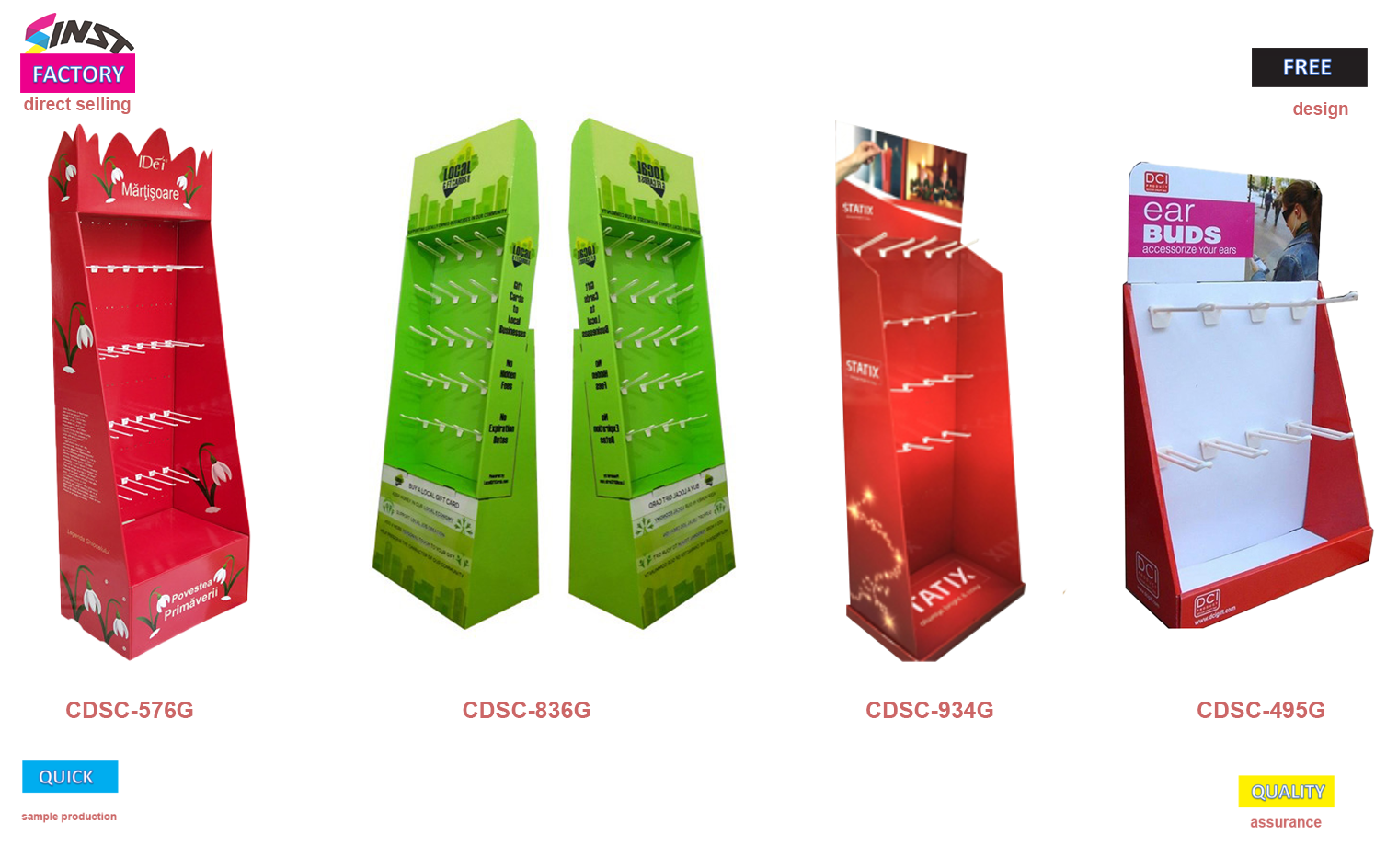 Apakah rak supermarket selalu diabaikan? Stand display berwarna cerah ini memang bisa membantu.