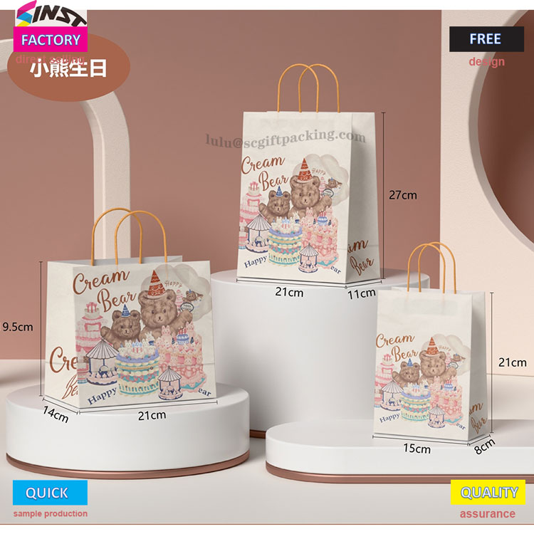 Tas kemasan hadiah hidangan penutup ulang tahun